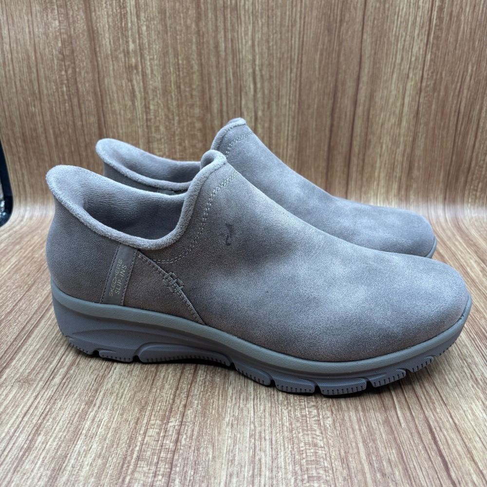Skechers Easy Going Modern Hour Hands Free Slip-ins Ankle Boots Taupe Size 10